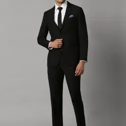 Louis Philippe Black Slim Fit Two Piece Suits image 1