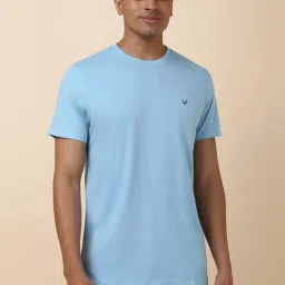 Allen Solly Blue Cotton Regular Fit T-Shirt image 1