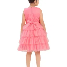 Tiny Girl Peach Barbie Printed Dress image 3