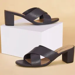 Forever Glam by Pantaloons Women's Blue Cross Strap Sandals-image-63