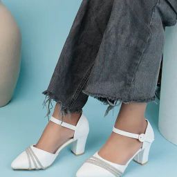 Truffle Collection Women's White Ankle Strap Sandals-picture-7