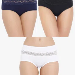 Clovia Multicolor Cotton Hipster Panty (Pack Of 3) image 1