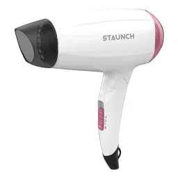 Staunch SHD2011 1600W Compact and Foldable Hair Dryer (White and Pink) image 1