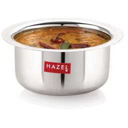 HAZEL Steel Tope, Designer Utensils Set for Kitchen with Round Bottom, Multipurpose Bhagona, 3000 ml image 1