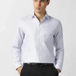 Van Heusen Grey Cotton Regular Fit Texture Shirt-picture-47