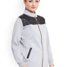 Belle Fille Grey Melange Textured Jacket image 3
