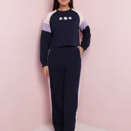 Lil Tomatoes Navy Cotton Blend Regular Graphic Night Suit-picture-20