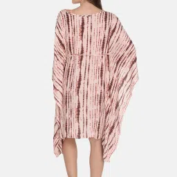 mod & shy Peach Tie & Dye Cover Up Kaftan image 2