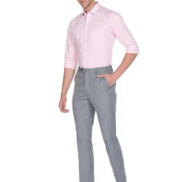 Arrow Light Pink Slim Fit Check Cotton Shirt image 5
