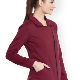 Belle Fille Maroon Regular Fit Jacket image 3