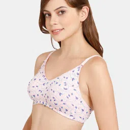 Rosaline by Zivame Pink Non-wired Non-padded T-Shirt Bra image 3