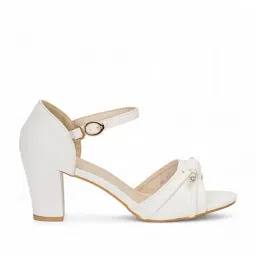 Truffle Collection Women's White Ankle Strap Sandals image 3