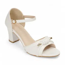 Truffle Collection Women's White Ankle Strap Sandals image 2