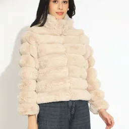 Showoffff Beige Regular Fit Jacket image 3