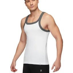 XYXX White & Black Regular Fit Vest - Pack of 2 image 3