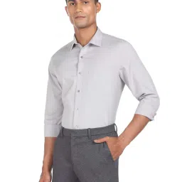 Arrow Light Grey Regular Fit Cotton Shirt image 3