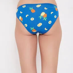 Clovia Blue Printed Bikini Panty image 2