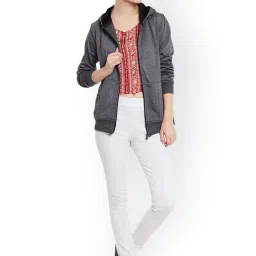 Belle Fille Dark Grey Textured Jacket image 4
