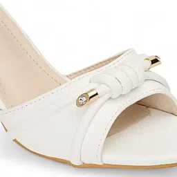 Truffle Collection Women's White Ankle Strap Sandals image 5