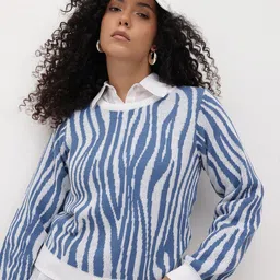 The Roadster Life Co. Women Self Design Pullover-image-89