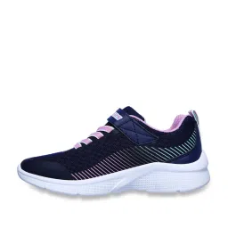 Skechers Girls MICROSPEC - Navy Lavender Casual Shoes image 3