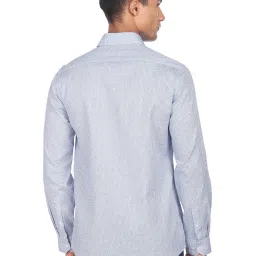 Arrow Light Blue Slim Fit Printed Cotton Shirt image 2
