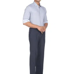 Arrow Light Blue Slim Fit Printed Cotton Shirt image 5