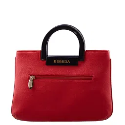 Esbeda Red Textured Medium Handbag image 3