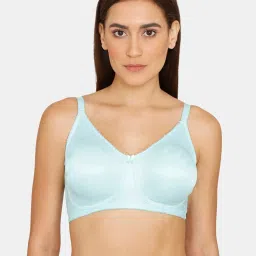 Zivame Light Blue Non-wired Non-padded Full Coverage Bra image 1