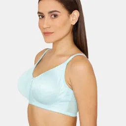 Zivame Light Blue Non-wired Non-padded Full Coverage Bra image 3