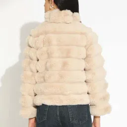 Showoffff Beige Regular Fit Jacket image 2