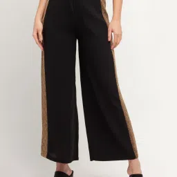 Zink London Black Regular Fit Palazzos image 1