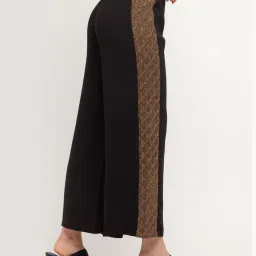 Zink London Black Regular Fit Palazzos image 3