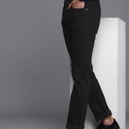 Louis Philippe Jeans Men Black Slim Fit Mid-Rise Clean Look Stretchable Jeans-picture-2