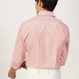 Andamen Red Cotton Regular Fit Striped Shirt image 2