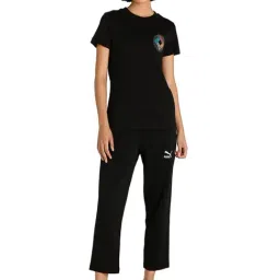 Puma Black Cotton Printed T-Shirt image 5