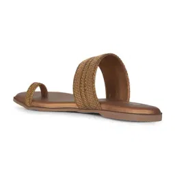 Bata Women's Gold Toe Ring Sandals image 5