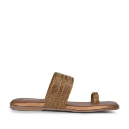Bata Women's Gold Toe Ring Sandals image 2
