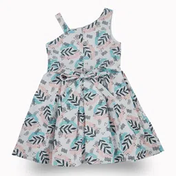 Gini and Jony Tropical Print One Shoulder Applique Fit & Flare Dress-picture-50