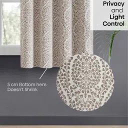 Haus & Kinder Cadbury Polyester Abstract Woodland Trail Eyelets 5 ft Window Curtain image 4