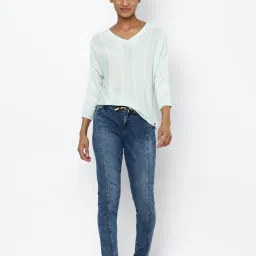 Solly by Allen Solly Blue Slim Fit Lightly Washed Jeans image 4