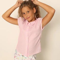 VERO MODA GIRL Pink Checks Shirt-picture-20