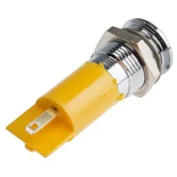 RS PRO Yellow Panel Mount Indicator 48-65V DC, Mounting Hole Size 14 mm, Termination Type , Model No 208172 image 3