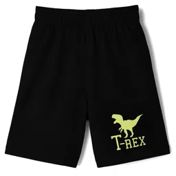 kookie kids india Kookie Kids Single Jersey Knit Above Knee Length Shorts With Dino Print - Black-picture-35