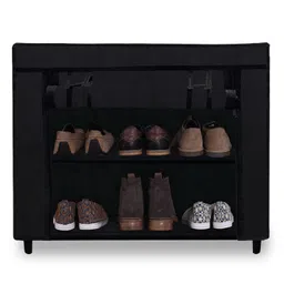 Urban Choice 2-Shelf Black Metal Shoe Rack | Minimalist Shoe Organizer for Entryway & Living Room-picture-19