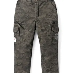 Noddy Pixelated Camouflage Printed Patch Detailed Pant - Medium Green-picture-13