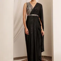Miss Chase Women Ethnic Motifs Embroidered Pleated Maxi Dress-picture-33