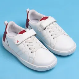 Pine Kids Velcro and Lace Closure Casual Shoes - White image 2