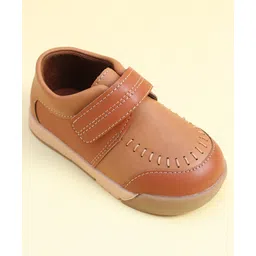 Cute Walk by Babyhug Formal Shoes With Velcro Closure - Brown image 3