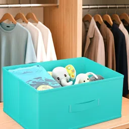 Kuber Industries Green Textured Non-Woven Drawer Organiser-26 L-image-55